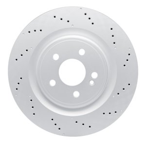Mercedes-Benz CLA35 AMG Brake Rotor (1) - Rear - R1 Concepts - Drilled Carbon Alloy GeoMET - `20-`25